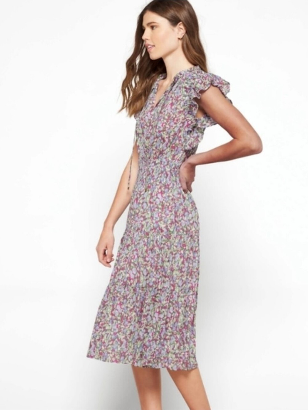 Ralph Lauren Floral Tiered Cotton Dress - Picture 8 of 9
